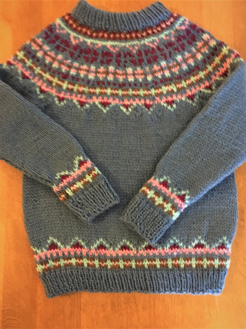 Fair Isle Sweater Blue Fair Isle Sweater Child Fair Isle Etsy