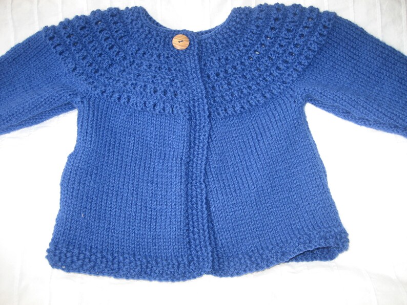 Girl Wool Sweater Sweater Size 6 month Wool Sweater Size 2 wool royal blue