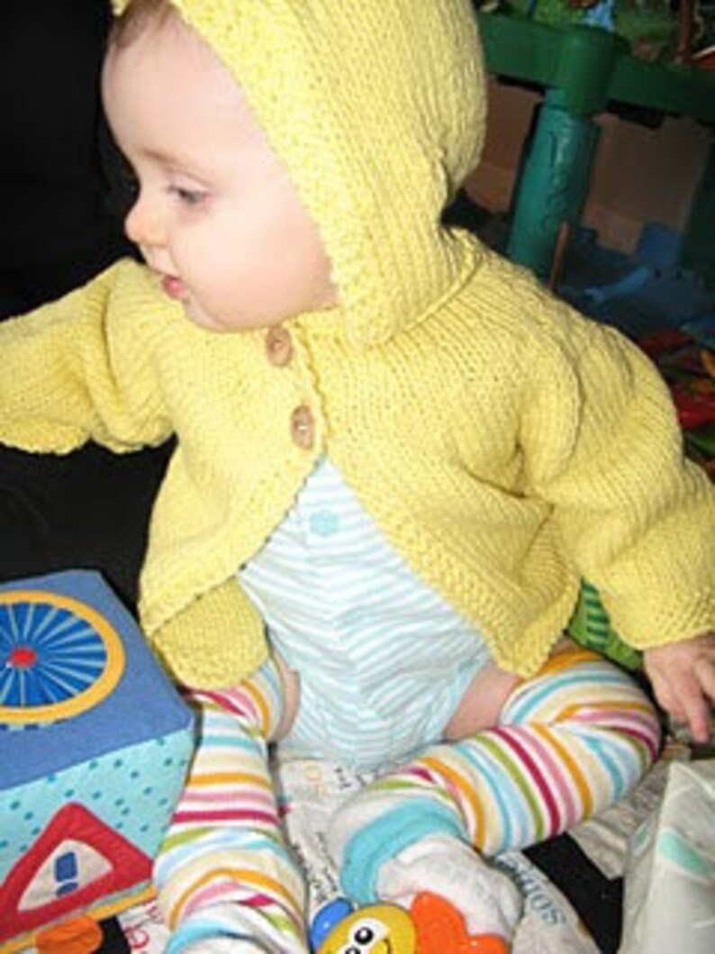 Baby Hoodie Child Hooded Sweater Sweater Size 1 Sweater Yellow