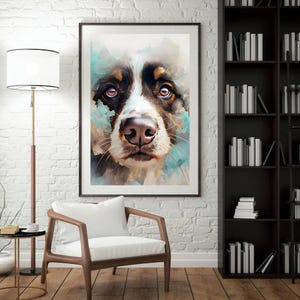 バーニーズ マウンテン ドッグ デジタル ウォール アート - 犬好きの方のための印刷可能なポスター | モダンで素朴な室内装飾 | すぐにダウンロード