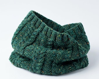 Anleitung für Anfänger mit Zopfmuster: Easy Aran Neck Warmer Schlauchschal
