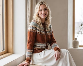 Aurora Nordische Yoke Strickjacke (PDF Download)