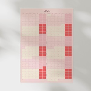2025 Colorful Wall Calendar: Large Yearly Planner (A1/24x36&quot;) Digital Download