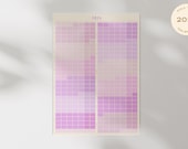 2026 Year Calendar: Lilac, Modern, 365 Day Wall Planner (A1/24x36") Digital Download