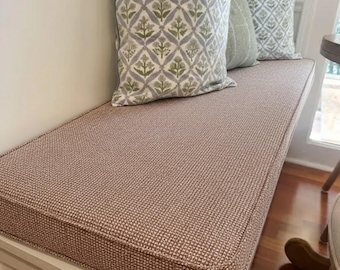 Linen Bench Pad, Custom Ikea Cushion, Custom Kallax Cushion, Indoor Washable Nook, Kallax Bench Cushion Mat,