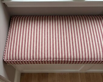 Bench cushion, Window seat cushion, Stripe bench Cushion, Mudroom cushion, Seat Cushion, Reading nook cushion, French Cushion