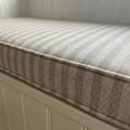 2" Thick Striped Linen Custom Bench Cushion Indoor, Washable Linen Floor Cushion, Window Seat Cushion, Linen Nook Cushion, Kallax Cushion