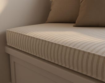 4" Thick Custom Bench Cushion, Mudroom Cushion, Custom Seat Cushion, Washable Window Seat Cushion, Reading Nook Cushion