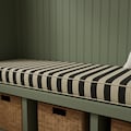 3 Inch Washable Ticking Stripe Custom Bench Cushion, Striped Hallway Bench, Hallway Bench Cushion, Piano Bench Cushion