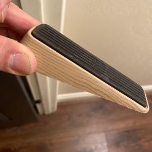 Door Stopper | Designer Door Wedge | Woodgrain Non-Skid Rubber Base Grip | Unique Door Stopper
