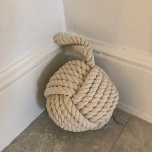 Decorative Door Stop | Rope Knot Nautical Door Stop | Doorstop Outdoor | Weighted Door Stopper for Door
