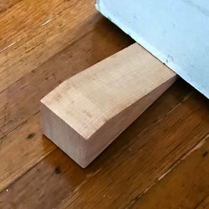 Pack of 2 Wooden Door Stopper | Non-Slip Door Stoppers for Floor | Door Wedges