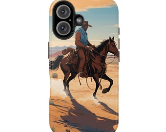 Wild West Cowboy Horseback Desert Phone Case