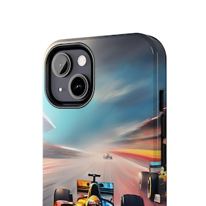 Etui na telefon z motywem samochodu wyścigowego Formuły 1: dynamiczny, kolorowy design zdjęcie 9