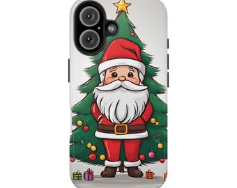 Christmas Santa Phone Case: Holiday Collage, Protective Design