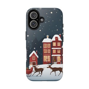 Christmas Village Phone Case: Protective Holiday Design