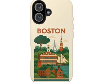 Boston Collage Phone Case: Faneuil Hall, Sailboats, Historic Architecture