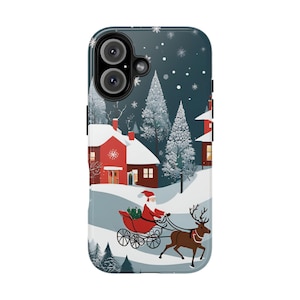 Christmas Collage Tough Phone Case - Festive Holiday Winter Aesthetic, iPhone Samsung, Christmas Lovers, Cozy Décor, Stocking Stuffer,