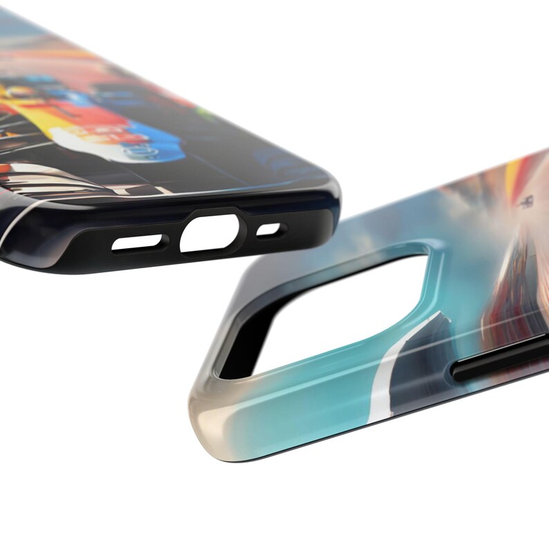Etui na telefon z motywem samochodu wyścigowego Formuły 1: dynamiczny, kolorowy design zdjęcie 4