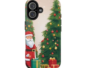 Christmas Santa Phone Case: Holiday Collage Design