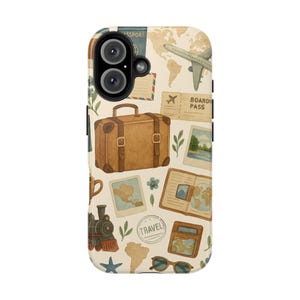 Vintage Travel Tough Phone Case - Wanderlust Adventure iPhone Samsung Cover, Explorer Gift, Graduation Gift, Travel Lover Gift, Faraway