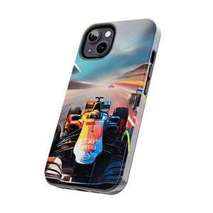 Etui na telefon z motywem samochodu wyścigowego Formuły 1: dynamiczny, kolorowy design zdjęcie 10
