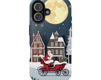 Christmas Collage Phone Case: Santa's Sleigh, Winter Village