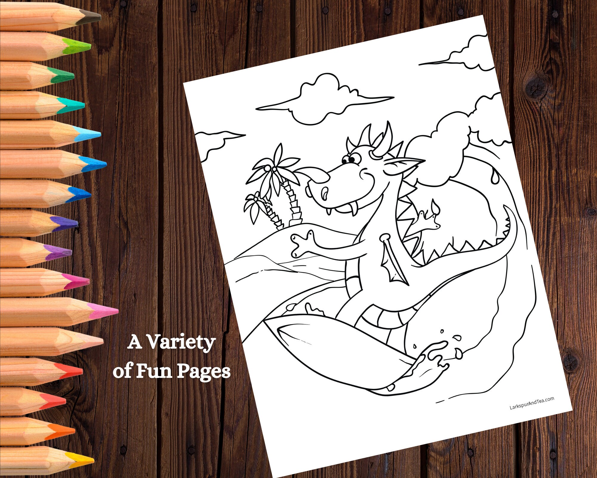 Dragons Playing Sports Printable Coloring Pages for Kids Dragon ...