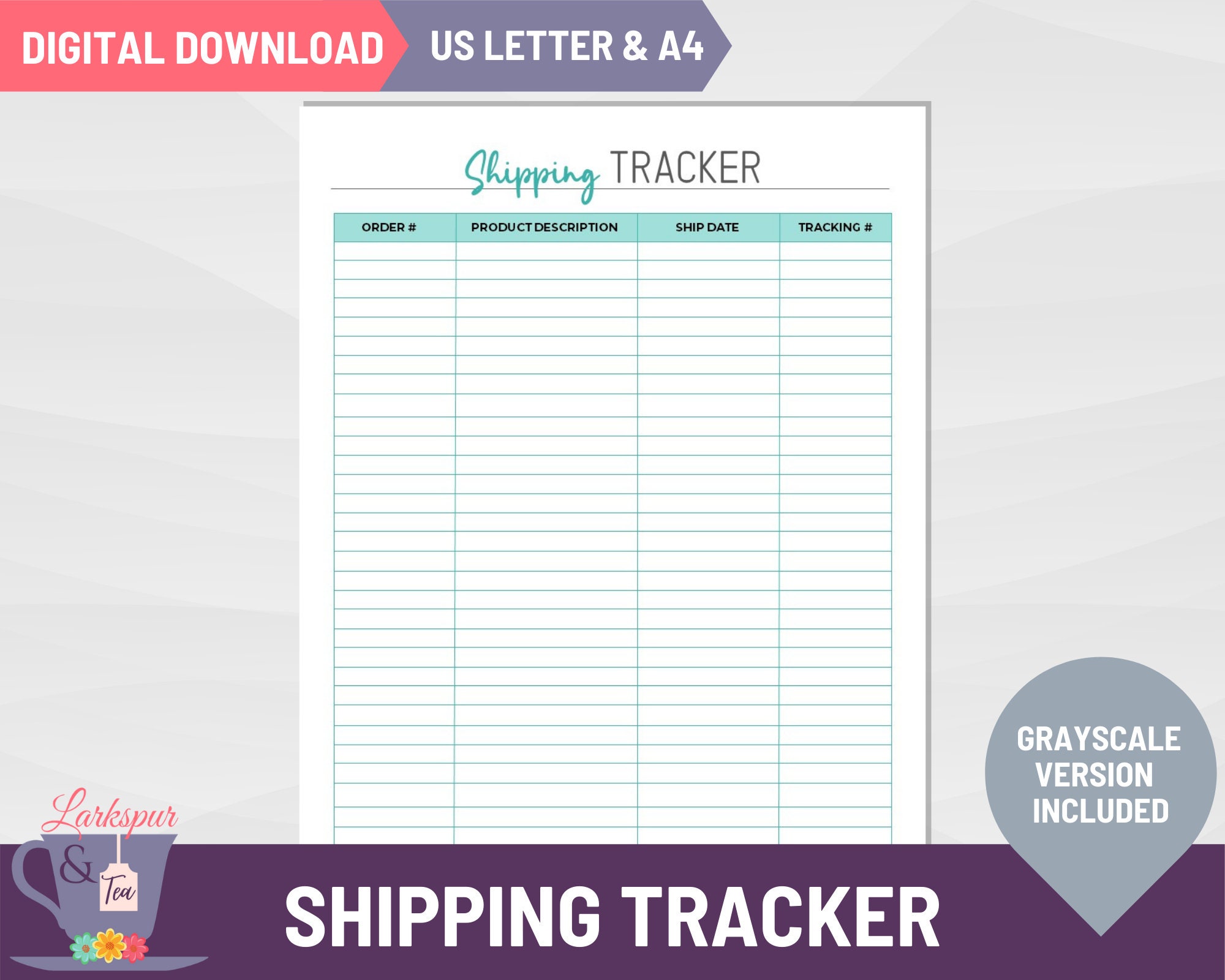 Shipping Tracker Printable, Small Business Tracking and Planning ...