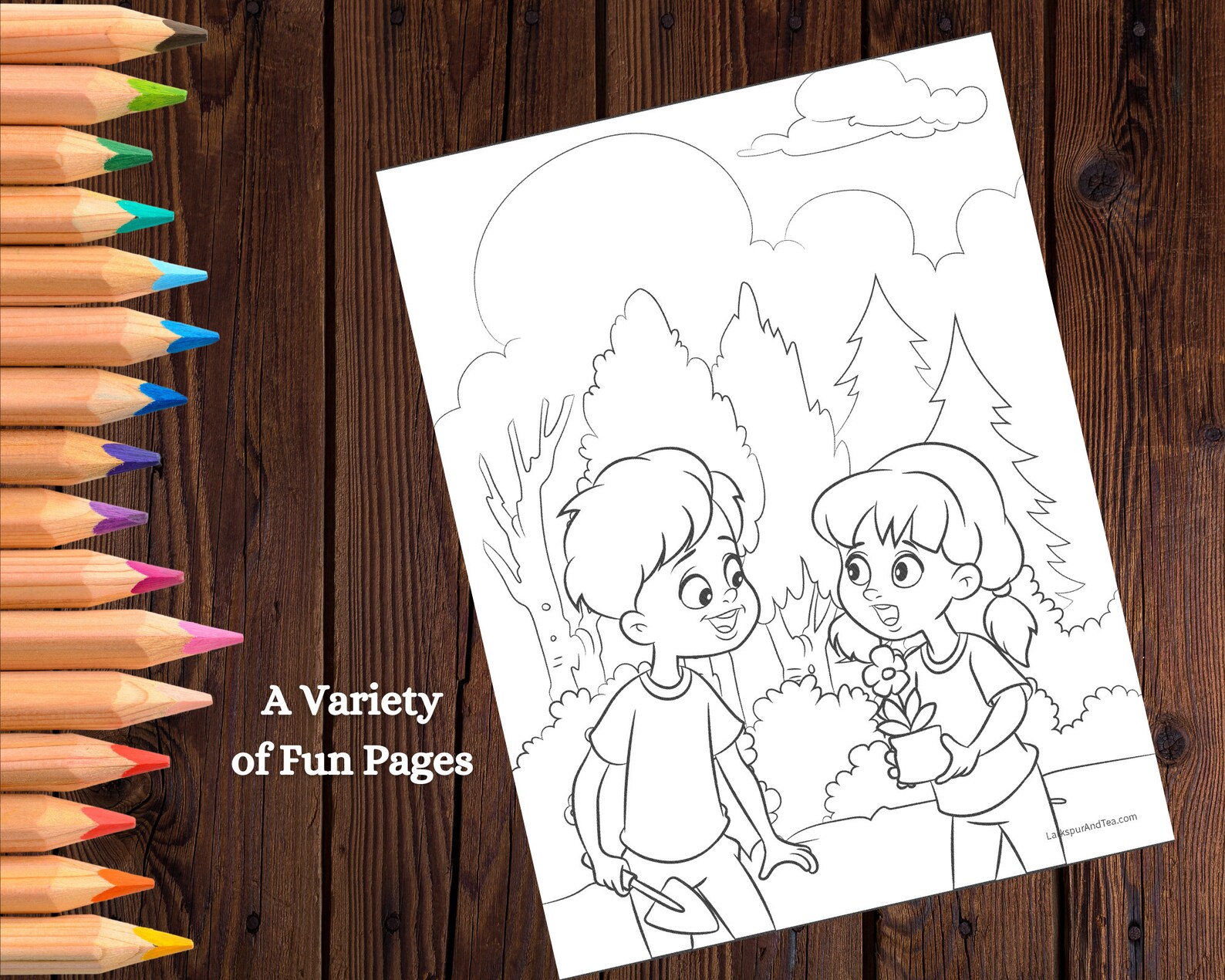 Kids Doing Community Service Printable Coloring Pages - Etsy