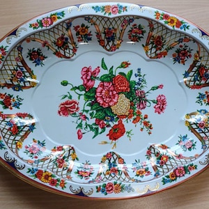 Vintage Daher Decorated Ware - Floral Design