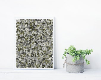 Abstract Art based on Mystic Rose Math, inspired by Jackson Pollock splatter. Charcoal, Grey, and Olive Green wall art.  splatter_greyOlive