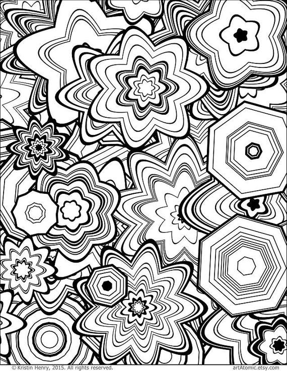 Downloadable Adult Coloring Page: Generative Floral Stars. Math, Science,  Chemistry Art Book Color Therapy Geeky Gift Colouring Pages (Instant  Download) 