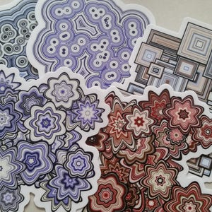 Support StickersAndStamps Sticker set of stickers made from hand drawn generative art inspired by Science, Nature, andMath image 2