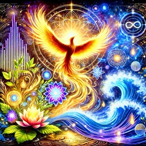 Phoenix Rebirth Energy Transmission Session & Mystical Digital Artwork.  Spiritual Transformation. Experience Deep Energetic Reset!