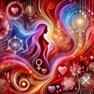 Vibrational Frequency Charged Digital Artwork for personal Magnetism & Beauty. Devine Feminine Energy Transmission. Ideal Partner Attraction
