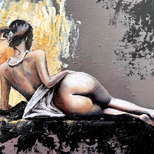 Insolence - huile originale sur carton entoilé, encadré soigneusement avec certificat d'authenticité Tania B
