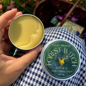 Baume à la résine de pin baume corporel naturel baume hydratant à base de plantes baume forestier d&#39;ancrage crème botanique terreuse soin de la peau rituel de soins personnels de sorcière