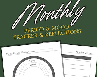 Period Tracker and Mood Tracker to Log Monthly Menstrual Cycle and Mental Health Symptoms for PMDD PMS Mood Swings and More for Women