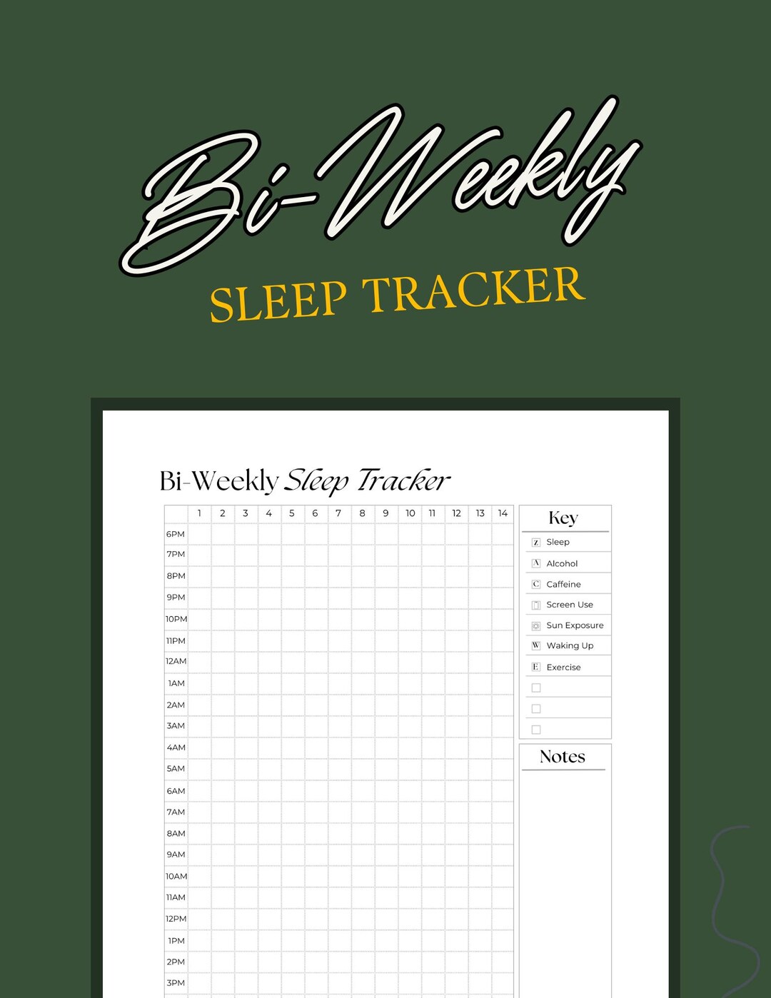 Sleep Tracker Journal Page for Planner to Track Sleep and Identify ...