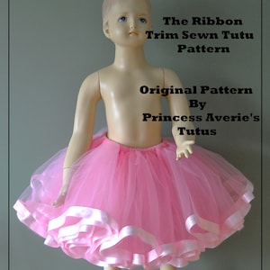 DIY Ribbon trim tutu tutorial tutu pattern INSTAnT DoWNLOAD DIY PDF ebook tulle skirt baby tutu adult tutu sewn tutu toddler tutu image 4