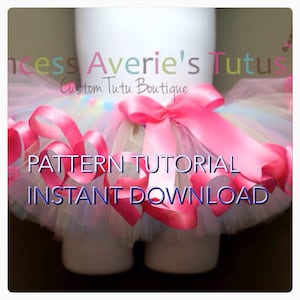 DIY lockiges Tutu Tutorial Tutu Muster INSTANT Download PDF diy Anleitung ebook geschriebene Anleitung Schleifen Tutu Baby Tutu genähtes Tutu Kleinkind