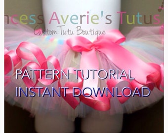 DIY curly tutu tutorial tutu pattern INSTANT Download PDF diy guide ebook child tutu diy tutu ribbon trim tutu baby tutu sewn tutu toddler