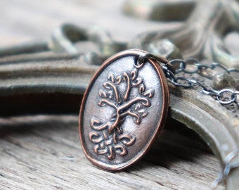 Custom Personalized Tree of Life Necklace - Mens & Womens Celtic Pendant - Custom Jewelry- Personalized jewelry - Vintage Wax Seal Pendants