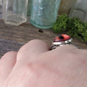 Red Dragon Eye Ring Jewelry Adjustable Eye Rings Dragon Rings For Women/Men Charming Evil Attractive Ring Unique Gift for Men image 6