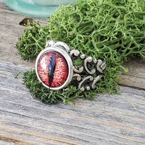 Red Dragon Eye Ring Jewelry Adjustable Eye Rings Dragon Rings For Women/Men Charming Evil Attractive Ring Unique Gift for Men image 3