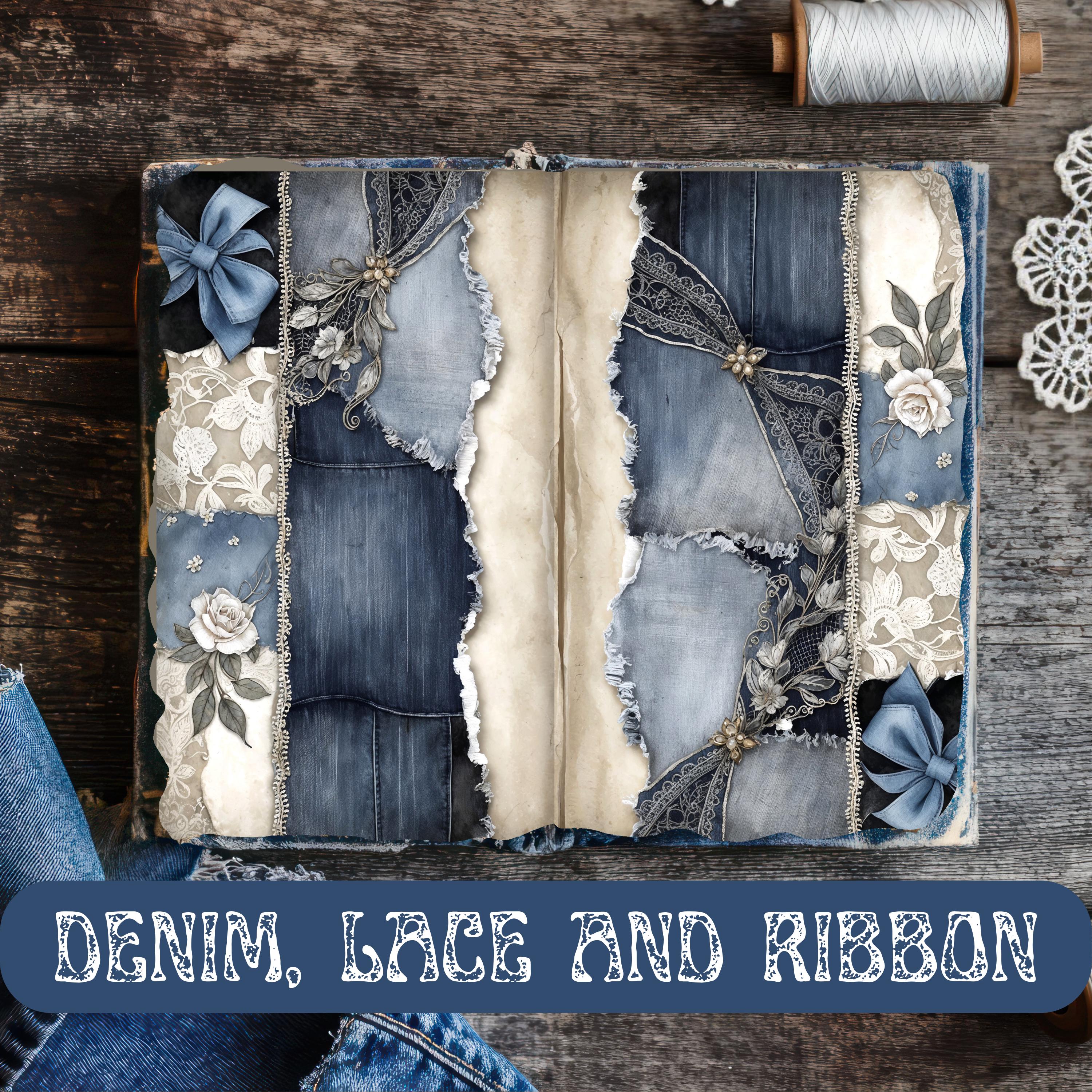 Denim Lace Ribbon - Etsy Denim Lace Ribbon - Etsy