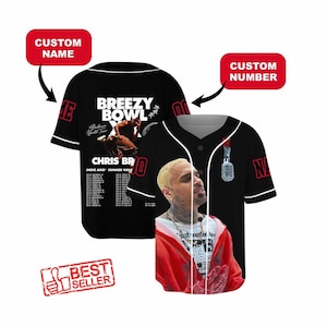 Custom Chris Brown Tour Jersey, Personalized Breezy Bowl Baseball Jersey, Breezy Bowl XX 2025 Shirt, Chris Brown Fan Shirt, Breezy Bowl Tee