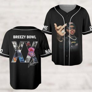 Personalized Chris Brown Jersey, Chris Brown Breezy Bowl XX Baseball Jersey, Breezy Bowl XX Shirt, Chris Brown Shirt, Breezy Bowl 2025 Tee