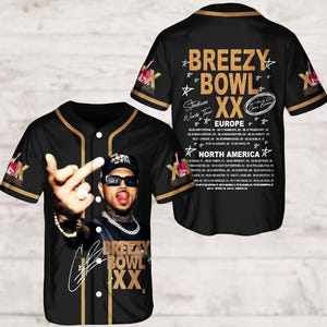 Chris Brown Tour Jersey, Breezy Bowl Baseball Jersey, Breezy Bowl XX 2025 Shirt, Chris Brown Fan, Breezy Bowl Tee